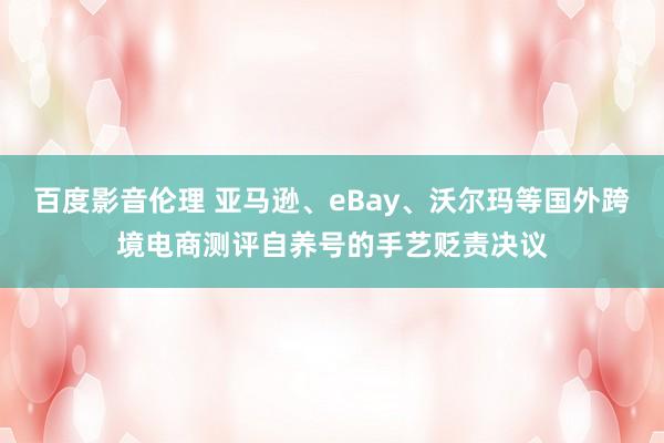 百度影音伦理 亚马逊、eBay、沃尔玛等国外跨境电商测评自养号的手艺贬责决议