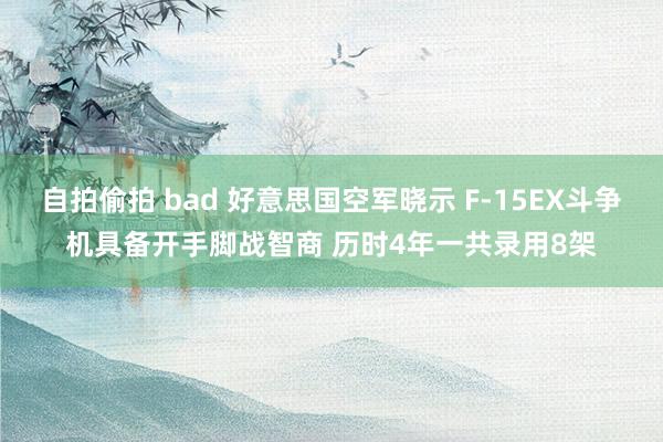 自拍偷拍 bad 好意思国空军晓示 F-15EX斗争机具备开手脚战智商 历时4年一共录用8架