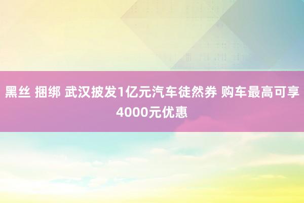 黑丝 捆绑 武汉披发1亿元汽车徒然券 购车最高可享4000元优惠