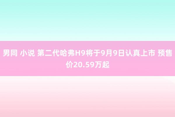 男同 小说 第二代哈弗H9将于9月9日认真上市 预售价20.59万起