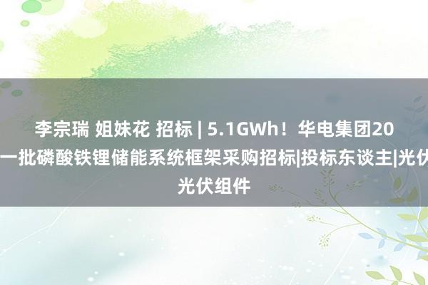 李宗瑞 姐妹花 招标 | 5.1GWh！华电集团2024第一批磷酸铁锂储能系统框架采购招标|投标东谈主|光伏组件