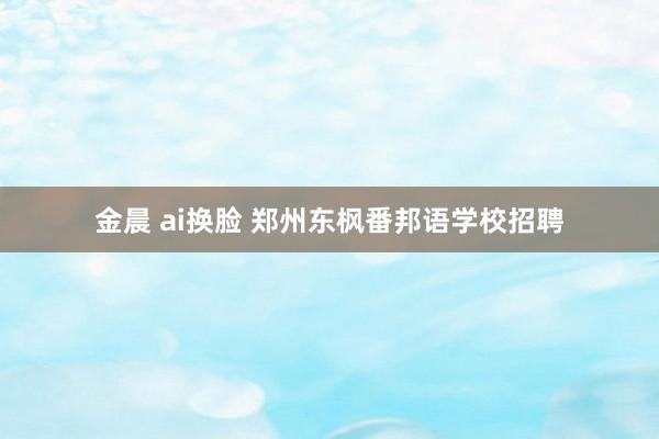 金晨 ai换脸 郑州东枫番邦语学校招聘